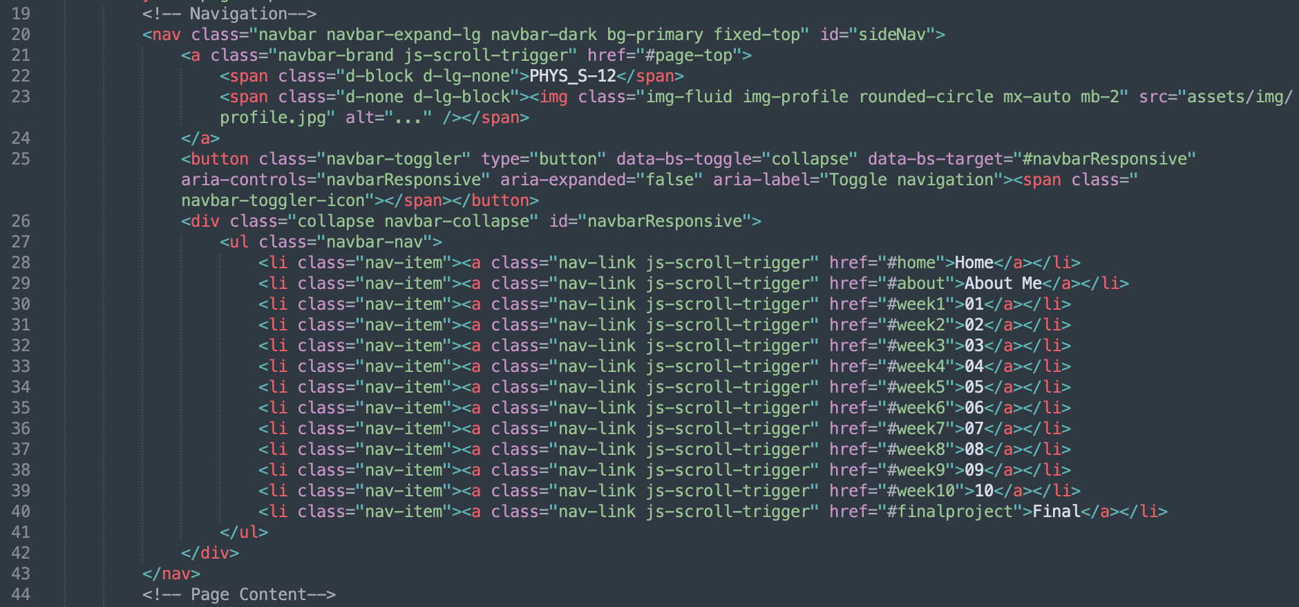 example code