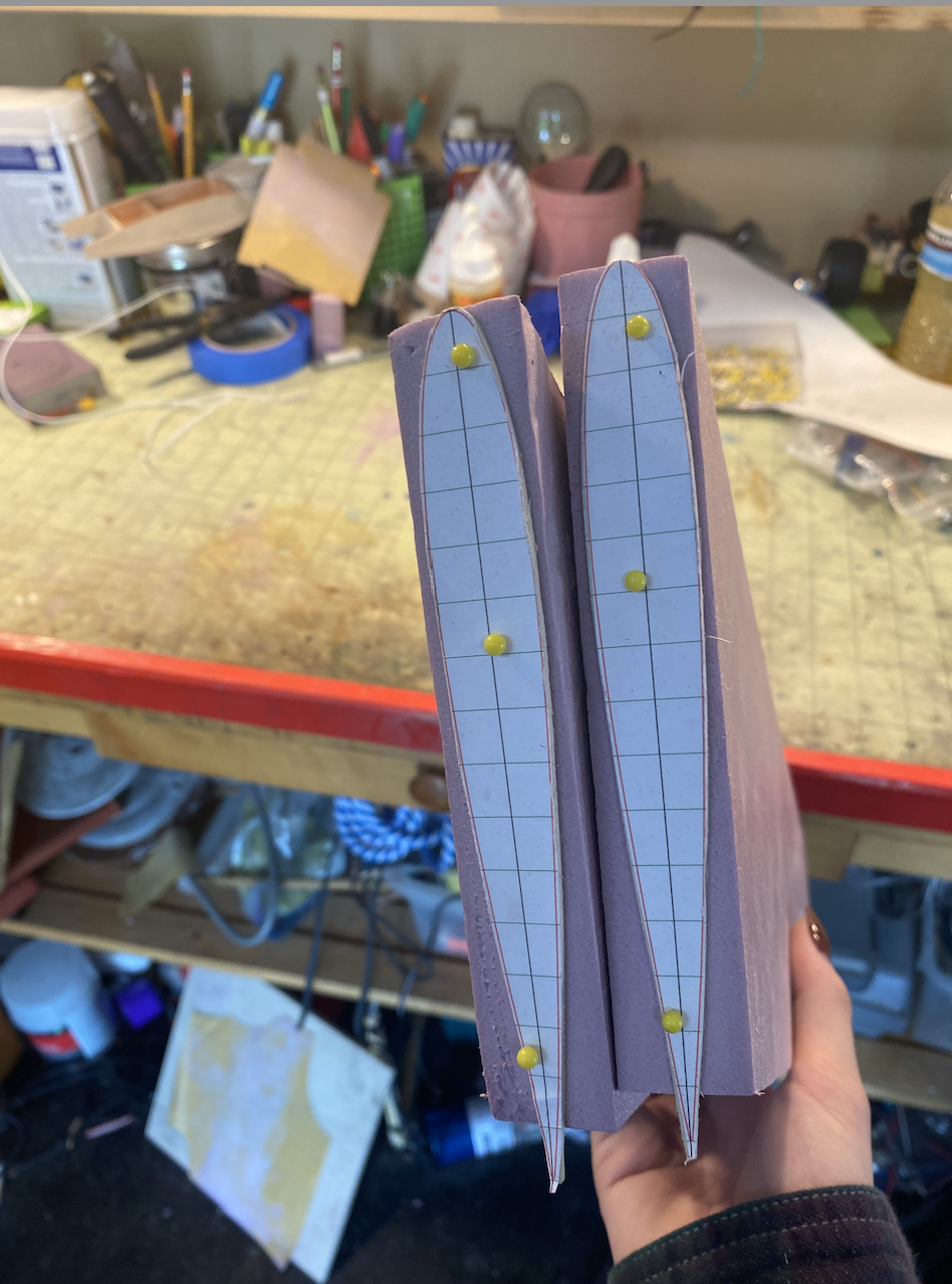 pinned airfoil in place