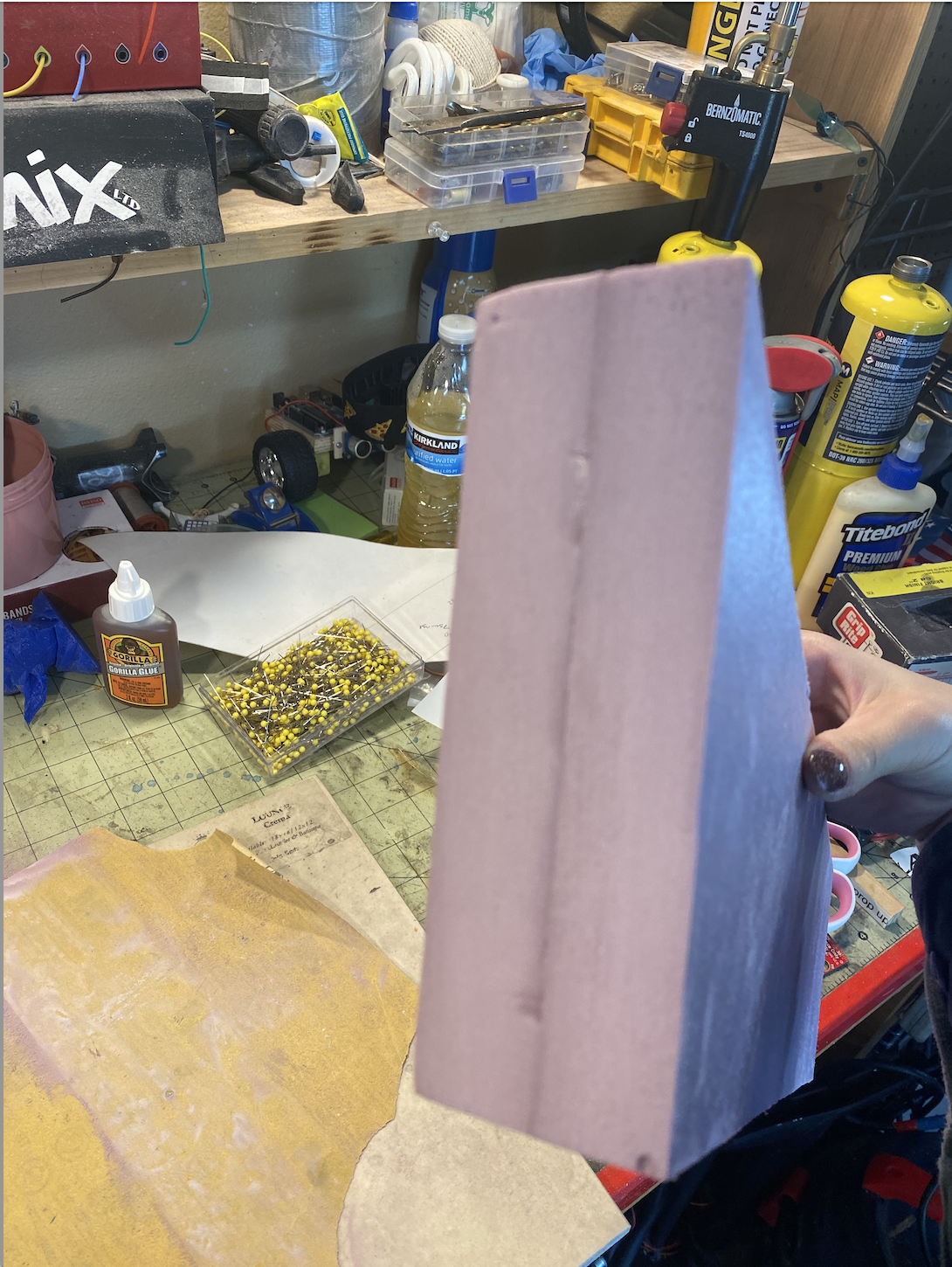 sanded to smooth face